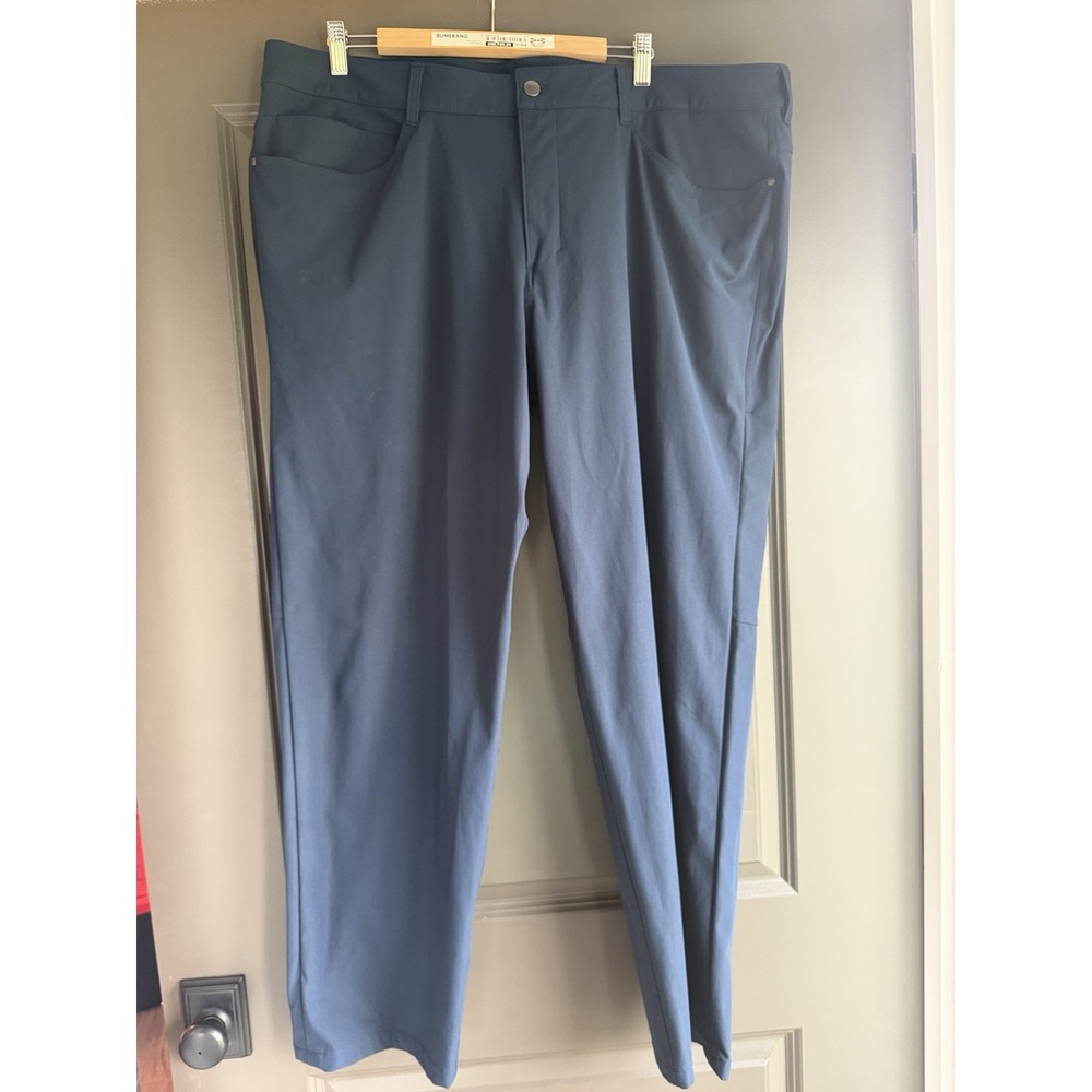 Lululemon ABC Slim Fit Trouser Mens 40 Navy Blue Warpstreme Five Pocket Stretch